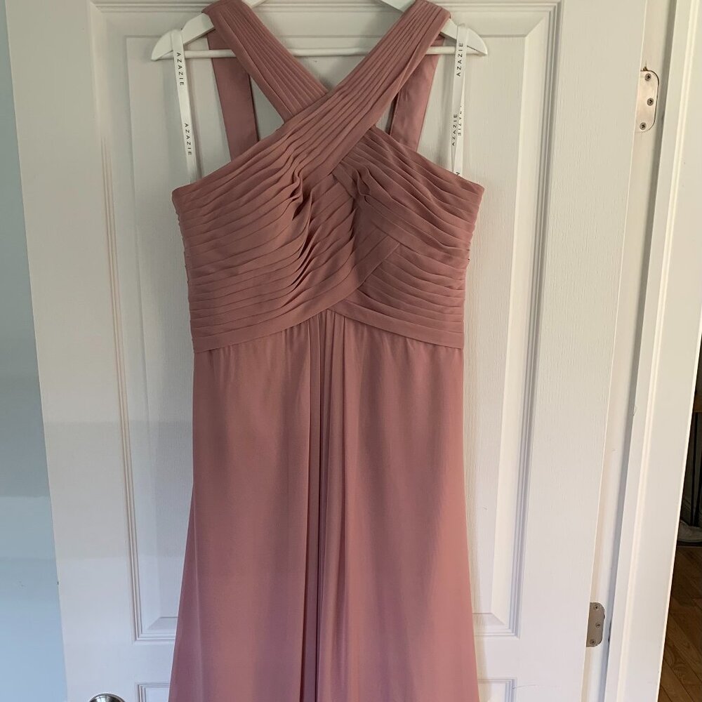 Azazie Size 12 Dusty Rose Kaleigh Dress